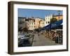 Cafe Scene Along the Harbour, Rovinj, Istria, Croatia, Adriatic, Europe-Stuart Black-Framed Photographic Print
