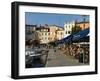 Cafe Scene Along the Harbour, Rovinj, Istria, Croatia, Adriatic, Europe-Stuart Black-Framed Photographic Print