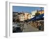 Cafe Scene Along the Harbour, Rovinj, Istria, Croatia, Adriatic, Europe-Stuart Black-Framed Photographic Print