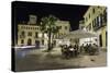 Cafe Scene at Night in the Old Town, Placa Del Princep, Mahon, Menorca, Balearic Islands, Spain-Stuart Black-Stretched Canvas