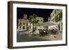 Cafe Scene at Night in the Old Town, Placa Del Princep, Mahon, Menorca, Balearic Islands, Spain-Stuart Black-Framed Photographic Print
