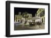 Cafe Scene at Night in the Old Town, Placa Del Princep, Mahon, Menorca, Balearic Islands, Spain-Stuart Black-Framed Photographic Print