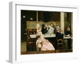 Cafe Scene in Paris, 1877-Henri Gervex-Framed Giclee Print