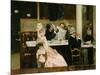 Cafe Scene in Paris, 1877-Henri Gervex-Mounted Giclee Print
