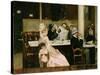 Cafe Scene in Paris, 1877-Henri Gervex-Stretched Canvas