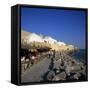 Cafe Scene Outside the Medina, Hammamet, Cap Bon, Tunisia, North Africa, Africa-Stuart Black-Framed Stretched Canvas