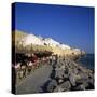 Cafe Scene Outside the Medina, Hammamet, Cap Bon, Tunisia, North Africa, Africa-Stuart Black-Stretched Canvas