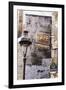 Cafe Sign and Lamp Post, Paris, France-Russ Bishop-Framed Photographic Print