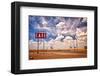 Cafe Sign Route 66 In Texas-null-Framed Art Print