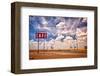 Cafe Sign Route 66 In Texas-null-Framed Art Print