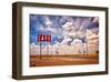 Cafe Sign Route 66 In Texas-null-Framed Art Print