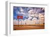 Cafe Sign Route 66 In Texas-null-Framed Art Print