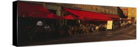 Cafe, Street Scene, Nice, France-null-Stretched Canvas