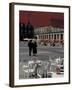 Cafe Tables in Plaza Mayor, Madrid, Spain-David Barnes-Framed Photographic Print