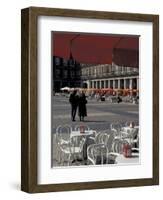 Cafe Tables in Plaza Mayor, Madrid, Spain-David Barnes-Framed Photographic Print