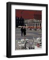 Cafe Tables in Plaza Mayor, Madrid, Spain-David Barnes-Framed Photographic Print