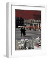 Cafe Tables in Plaza Mayor, Madrid, Spain-David Barnes-Framed Photographic Print