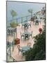 Cafe Tables, Positano, Amalfi Coast, Campania, Italy-Walter Bibikow-Mounted Photographic Print