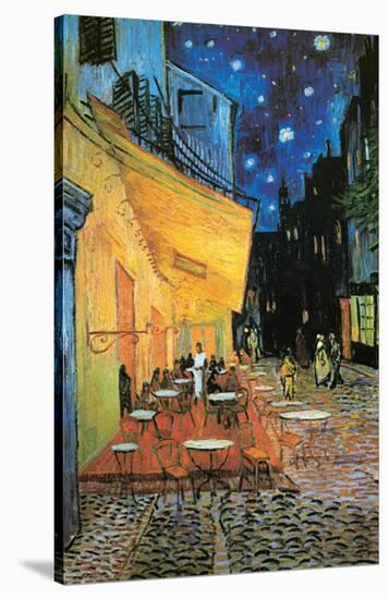 Cafe Terrace at Night (detail)-Vincent van Gogh-Stretched Canvas