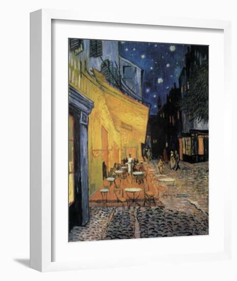 Cafe Terrace at Night-Vincent van Gogh-Framed Art Print