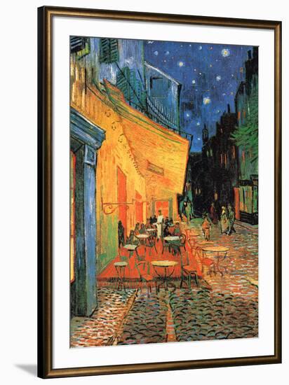 Cafe Terrace at Night-Vincent van Gogh-Framed Art Print