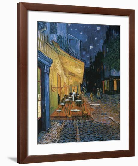 Cafe Terrace at Night-Vincent van Gogh-Framed Giclee Print
