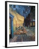 Cafe Terrace on Place du Forum Arles-Vincent van Gogh-Framed Art Print