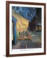 Cafe Terrace on Place du Forum Arles-Vincent van Gogh-Framed Art Print