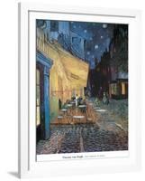 Cafe Terrace on Place du Forum Arles-Vincent van Gogh-Framed Art Print
