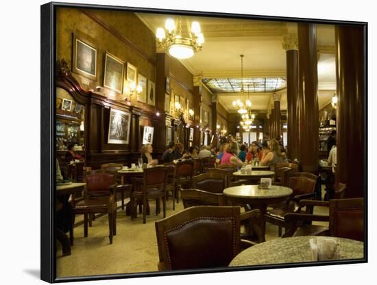 Cafe Tortoni, a Famous Tango Cafe Restaurant Located on Avenue De Mayo, Buenos Aires-Robert Harding-Framed Photographic Print