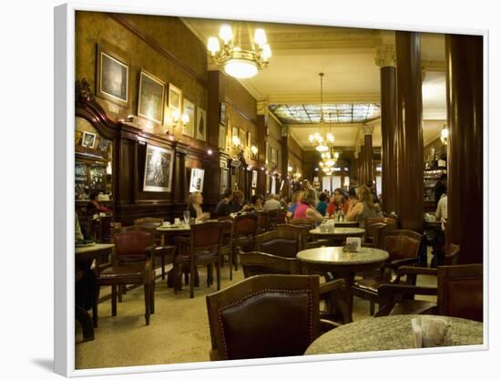 Cafe Tortoni, a Famous Tango Cafe Restaurant Located on Avenue De Mayo, Buenos Aires-Robert Harding-Framed Photographic Print