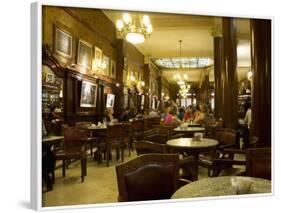 Cafe Tortoni, a Famous Tango Cafe Restaurant Located on Avenue De Mayo, Buenos Aires-Robert Harding-Framed Photographic Print