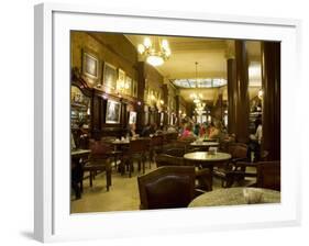 Cafe Tortoni, a Famous Tango Cafe Restaurant Located on Avenue De Mayo, Buenos Aires-Robert Harding-Framed Photographic Print