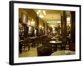 Cafe Tortoni, a Famous Tango Cafe Restaurant Located on Avenue De Mayo, Buenos Aires-Robert Harding-Framed Photographic Print