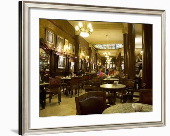 Cafe Tortoni, a Famous Tango Cafe Restaurant Located on Avenue De Mayo, Buenos Aires-Robert Harding-Framed Photographic Print