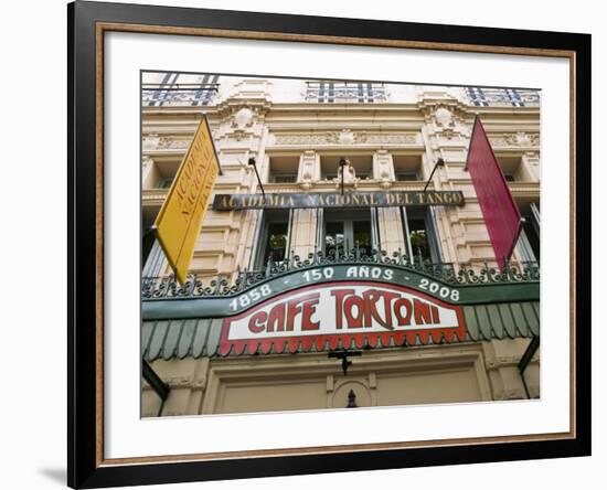 Cafe Tortoni, a Famous Tango Cafe Restaurant Located on Avenue De Mayo, Buenos Aires-Robert Harding-Framed Photographic Print