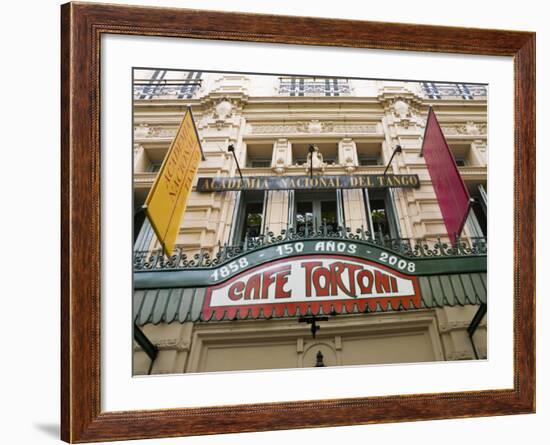 Cafe Tortoni, a Famous Tango Cafe Restaurant Located on Avenue De Mayo, Buenos Aires-Robert Harding-Framed Photographic Print