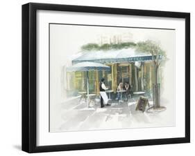 Café Tour D'Eiffel Morning-Jurgen Gottschlag-Framed Art Print