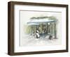 Café Tour D'Eiffel Morning-Jurgen Gottschlag-Framed Art Print