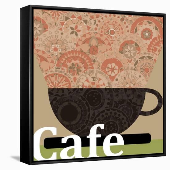 Cafe-Teofilo Olivieri-Framed Stretched Canvas