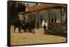 Café-Giuseppe De Nittis-Framed Stretched Canvas