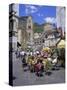 Cafes and Cathedral, Amalfi, Amalfi Coast, Campania, Italy, Europe-Gavin Hellier-Stretched Canvas