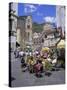 Cafes and Cathedral, Amalfi, Amalfi Coast, Campania, Italy, Europe-Gavin Hellier-Stretched Canvas