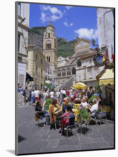 Cafes and Cathedral, Amalfi, Amalfi Coast, Campania, Italy, Europe-Gavin Hellier-Mounted Photographic Print