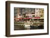 Cafes and Sailboats on the Harbor, Honfleur, Normandy, France-Russ Bishop-Framed Photographic Print