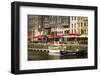 Cafes and Sailboats on the Harbor, Honfleur, Normandy, France-Russ Bishop-Framed Photographic Print