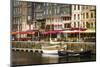 Cafes and Sailboats on the Harbor, Honfleur, Normandy, France-Russ Bishop-Mounted Photographic Print