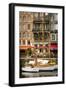 Cafes and Sailboats on the Harbor, Honfleur, Normandy, France-Russ Bishop-Framed Photographic Print