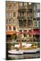 Cafes and Sailboats on the Harbor, Honfleur, Normandy, France-Russ Bishop-Mounted Photographic Print