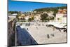 Cafes and Tourists in St. Stephens Square, Hvar Town, Hvar Island, Dalmatian Coast, Croatia, Europe-Matthew Williams-Ellis-Mounted Photographic Print